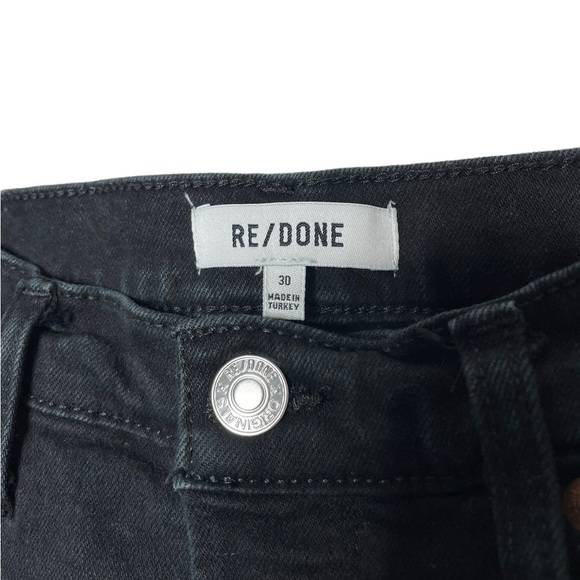 REDONE | 90S HIGH RISE ANKLE CROP in Black 30 - Picture 8 of 9